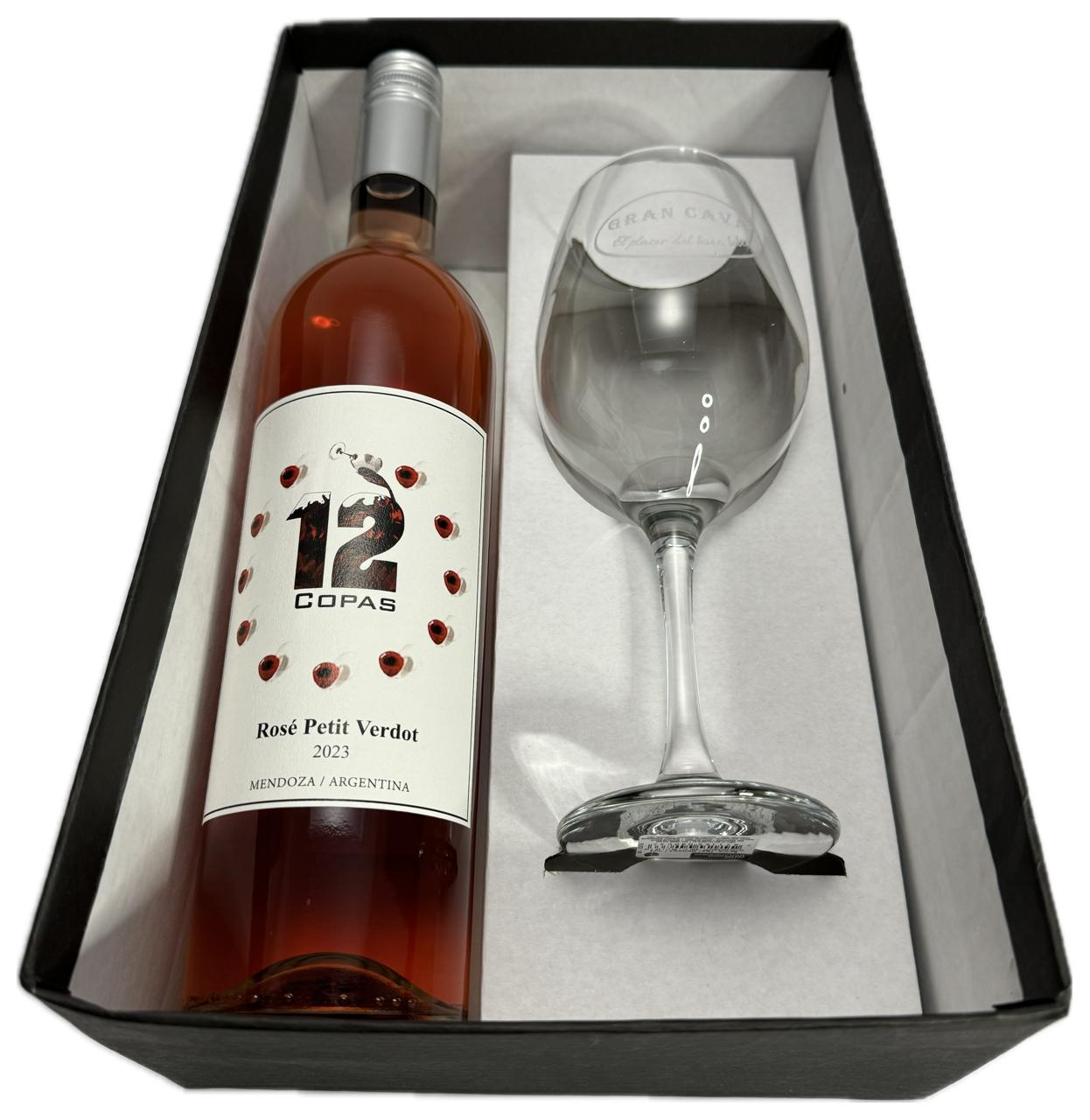 12 Copas rosé petit verdot 2023 + copa