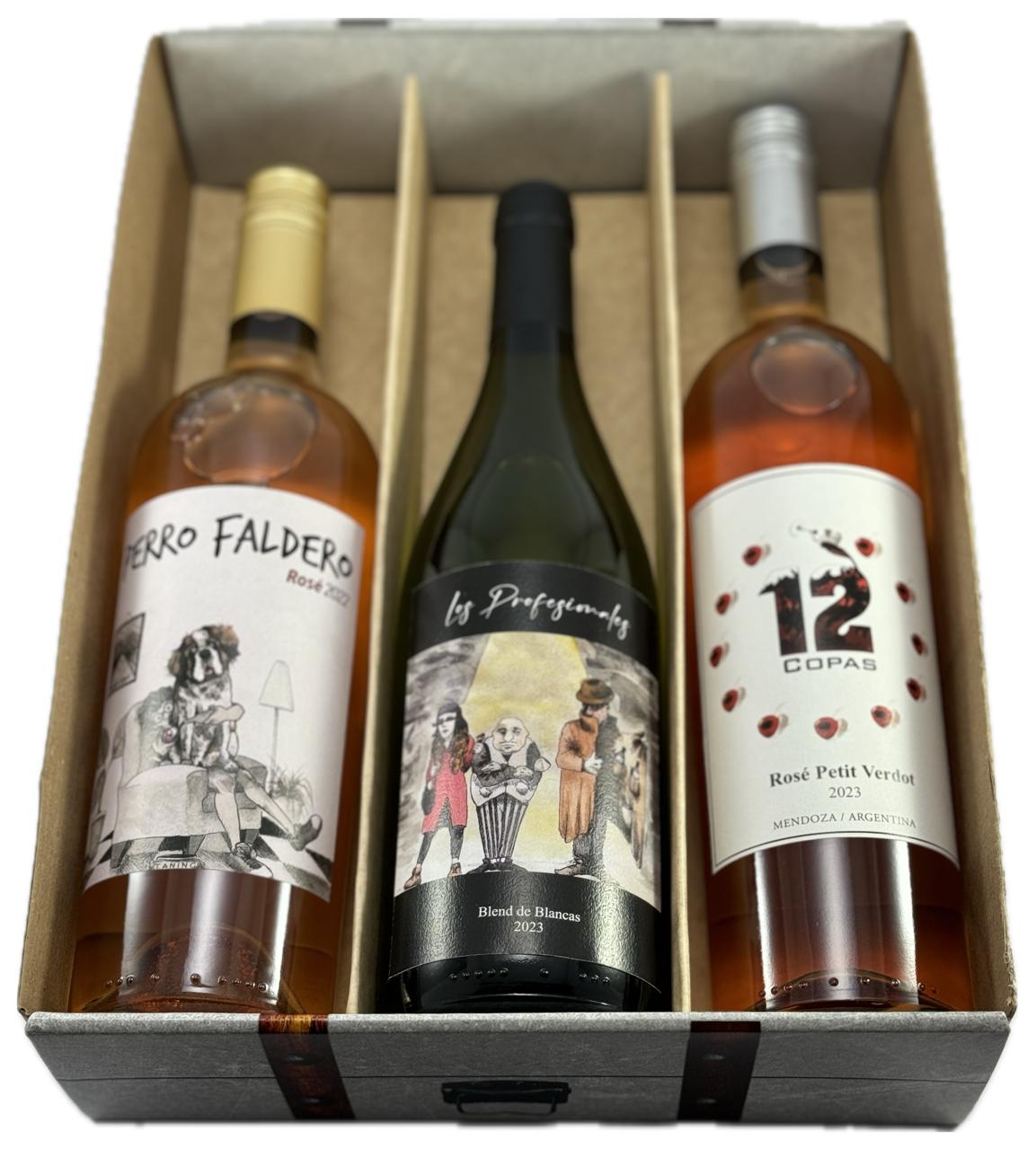 Perro Rosé 2022 + Profesionales Blend Blancas 2023 + 12 Copas rosé petit verdot