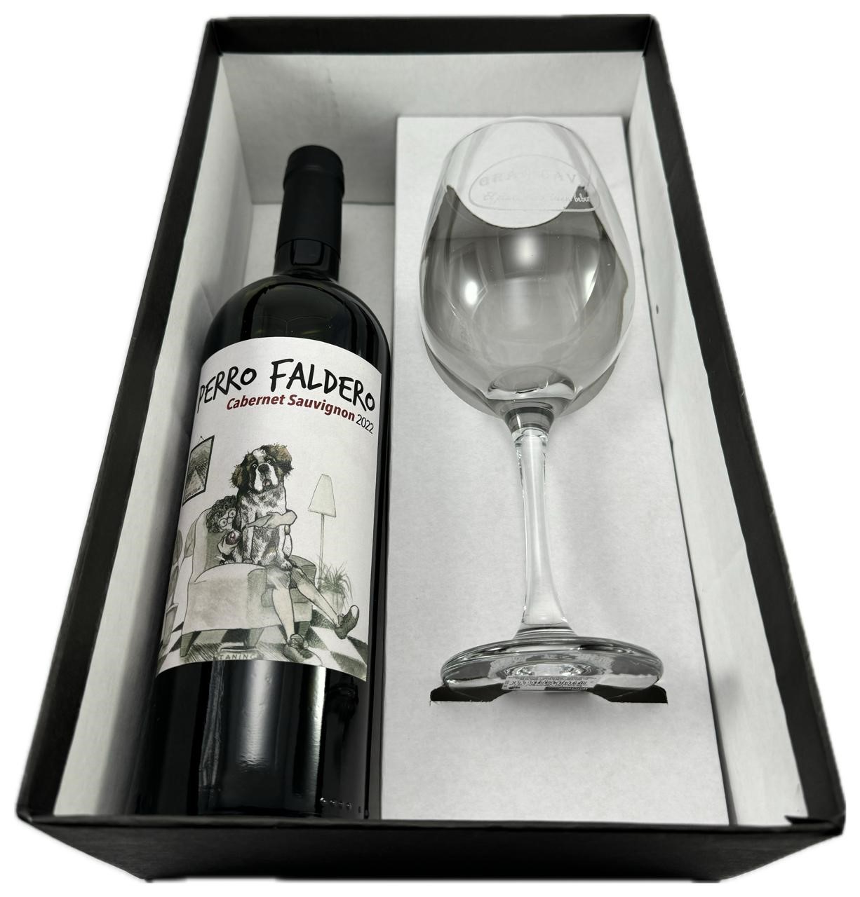 perro faldero cabernet sauvignon 2022 + copa
